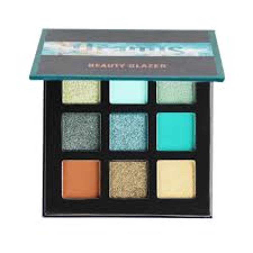 New Beauty Glazed 9 Colored Vivid Glitter Eyeshadow Palette Uranus 40G